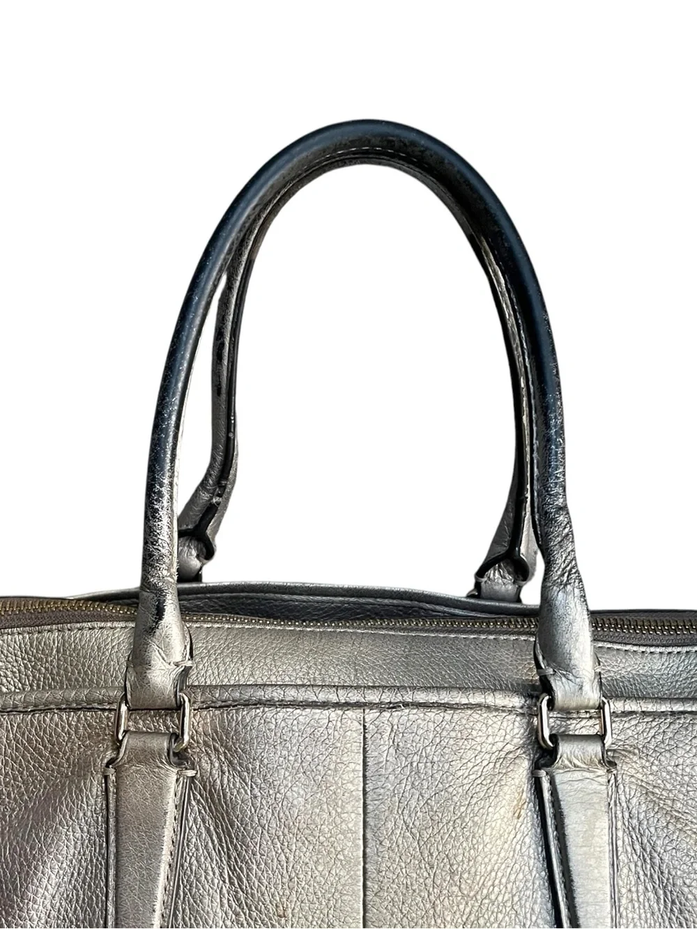 Coach Morgan Satchel Crossbody Bag in Soft Gold Pebbled Leather - Picture 11 of 14